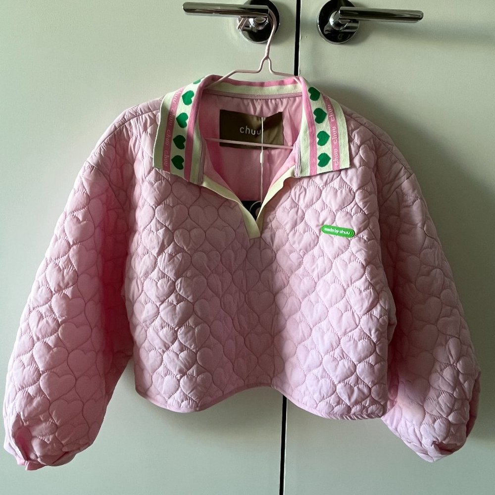 Chuu Light Pink Quilted Women's Puffer Jacket